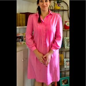 Cotton candy pink handmade vintage dress! Mid century classic
